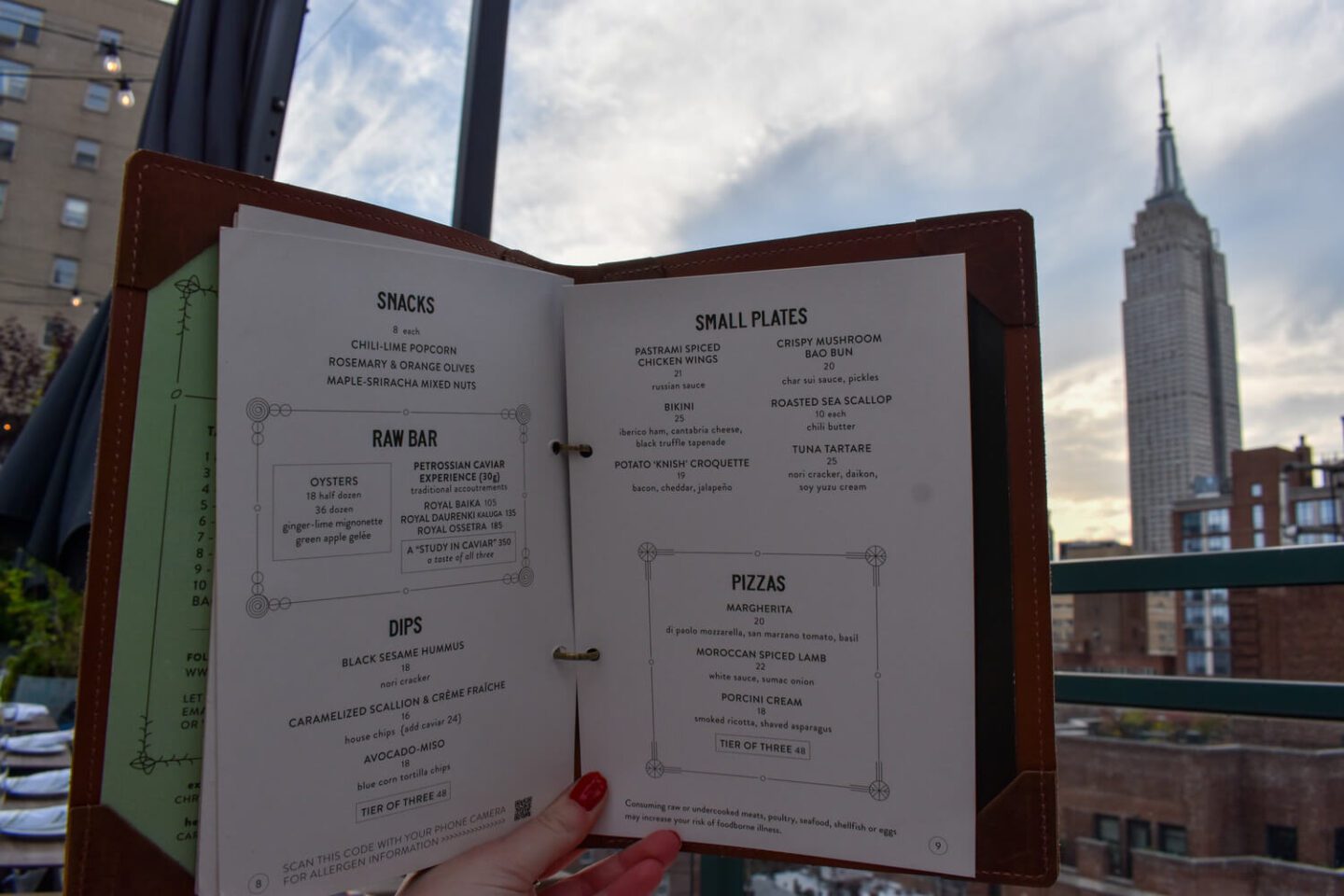 Vintage Green Rooftop menu